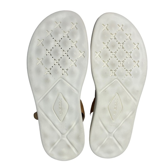 Geox Camel Color Natural Leather Sandals With Straps - Size 40 - Picture 12 of 13